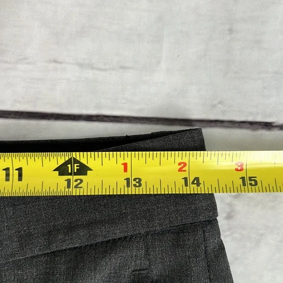 Theory Gray Trousers Flat Front Straight Leg - EST Size: Medium - Picture 3 of 7